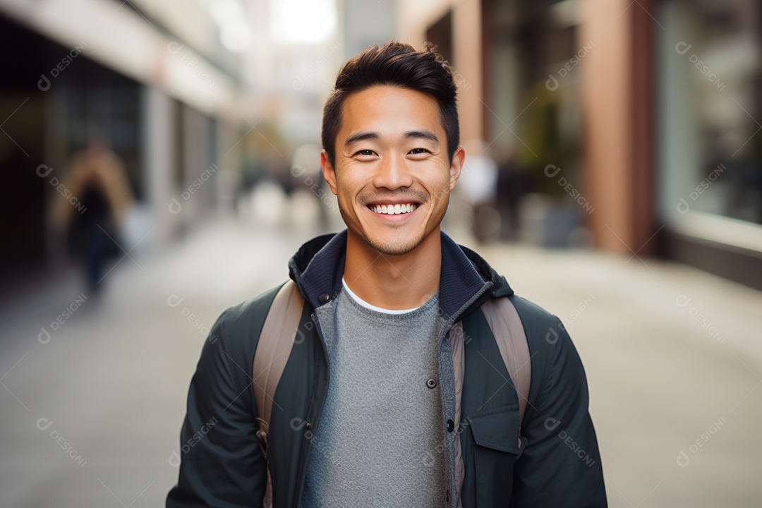 Lindo homem asiático
