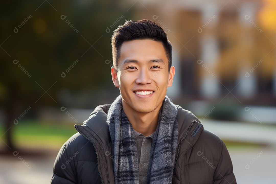 Lindo homem asiático