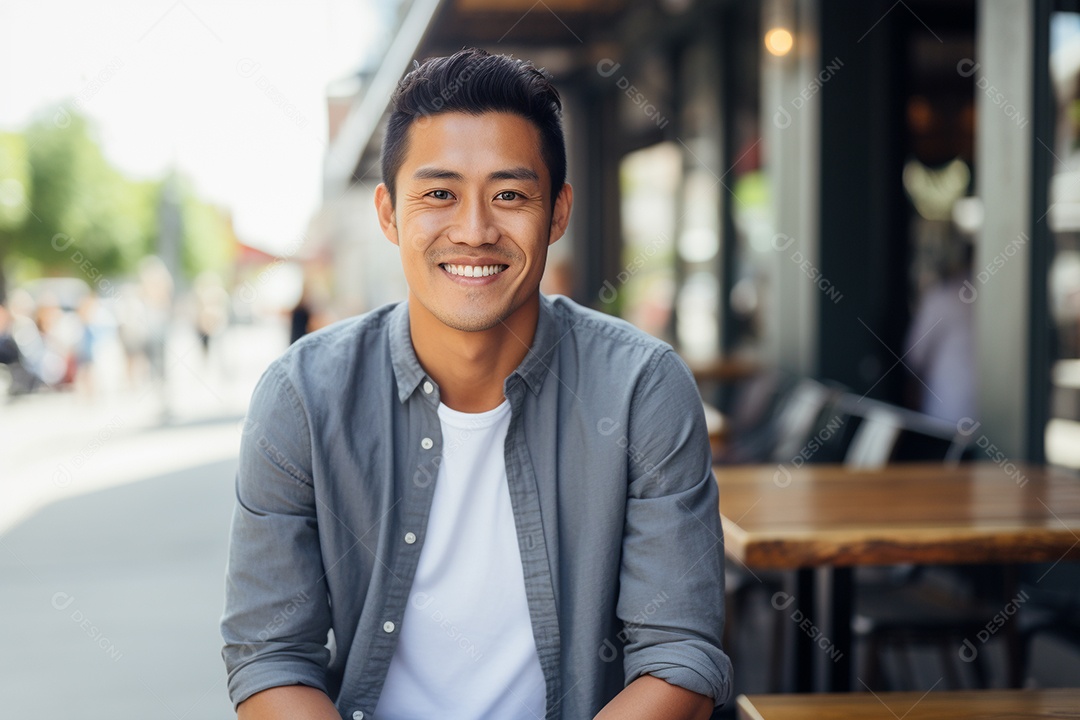 Lindo homem asiático