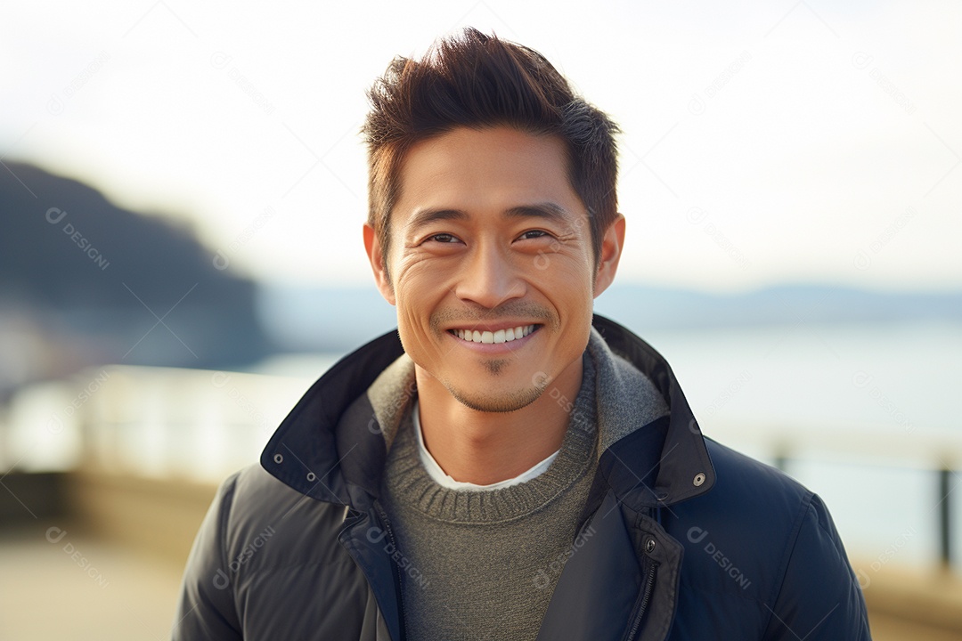 Lindo homem asiático