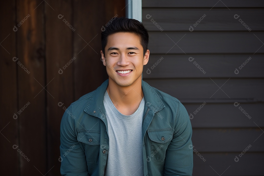 Lindo homem asiático