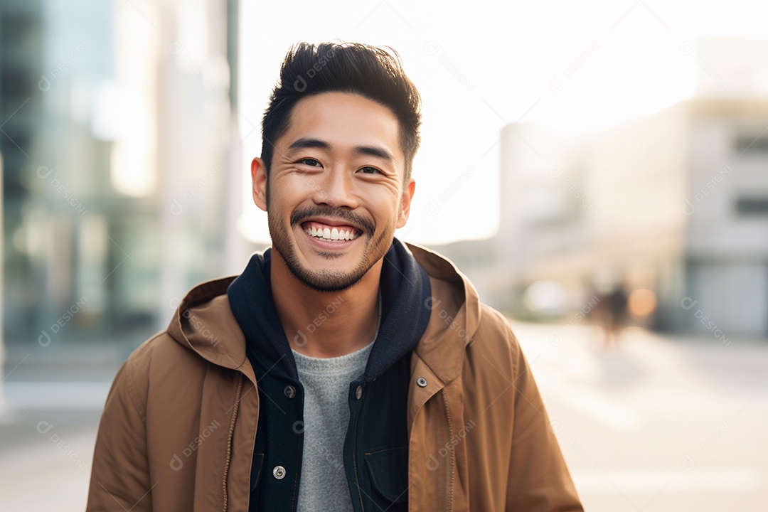 Lindo homem asiático