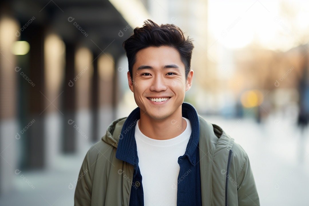 Lindo homem asiático