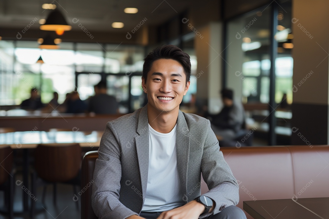 Lindo homem asiático