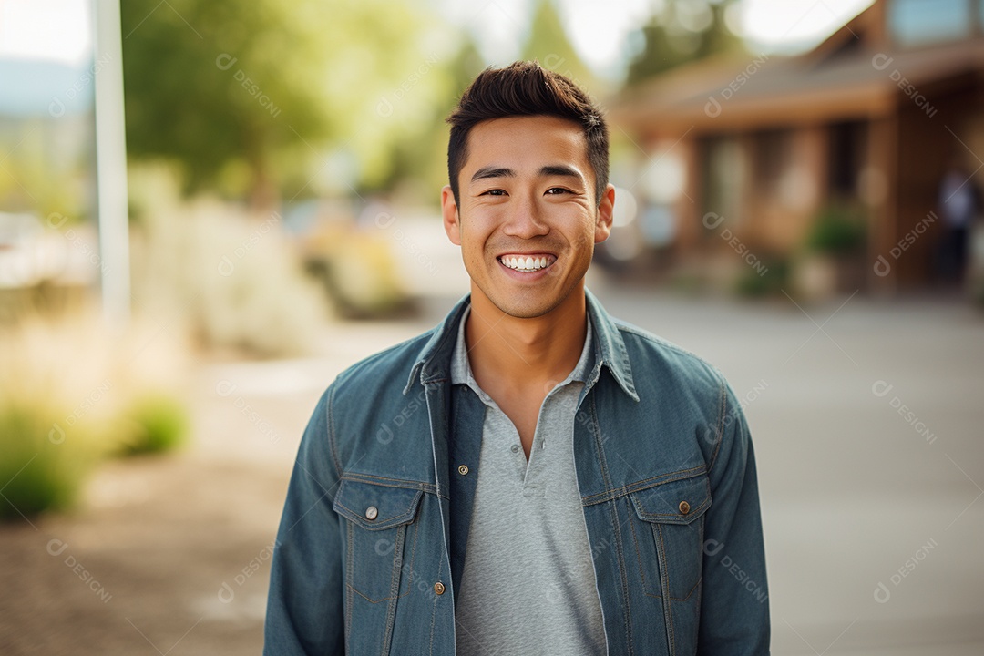 Lindo homem asiático