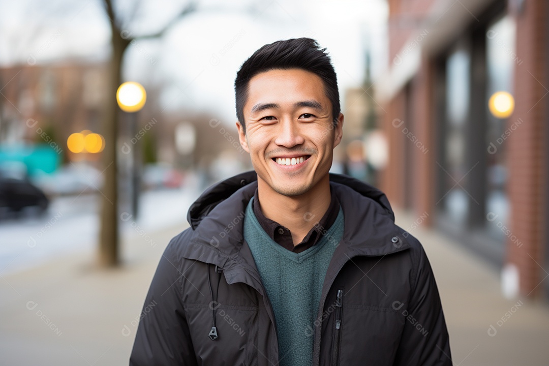 Lindo homem asiático