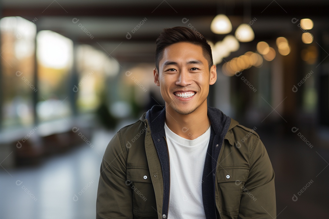 Lindo homem asiático
