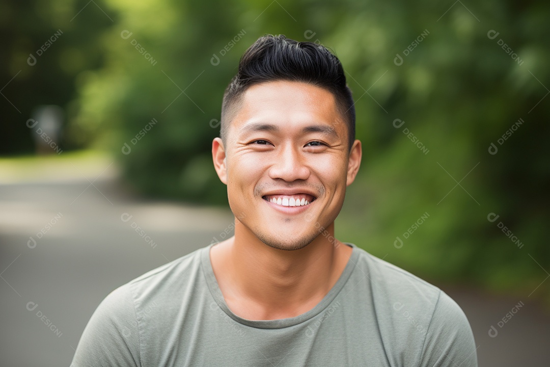 Lindo homem asiático