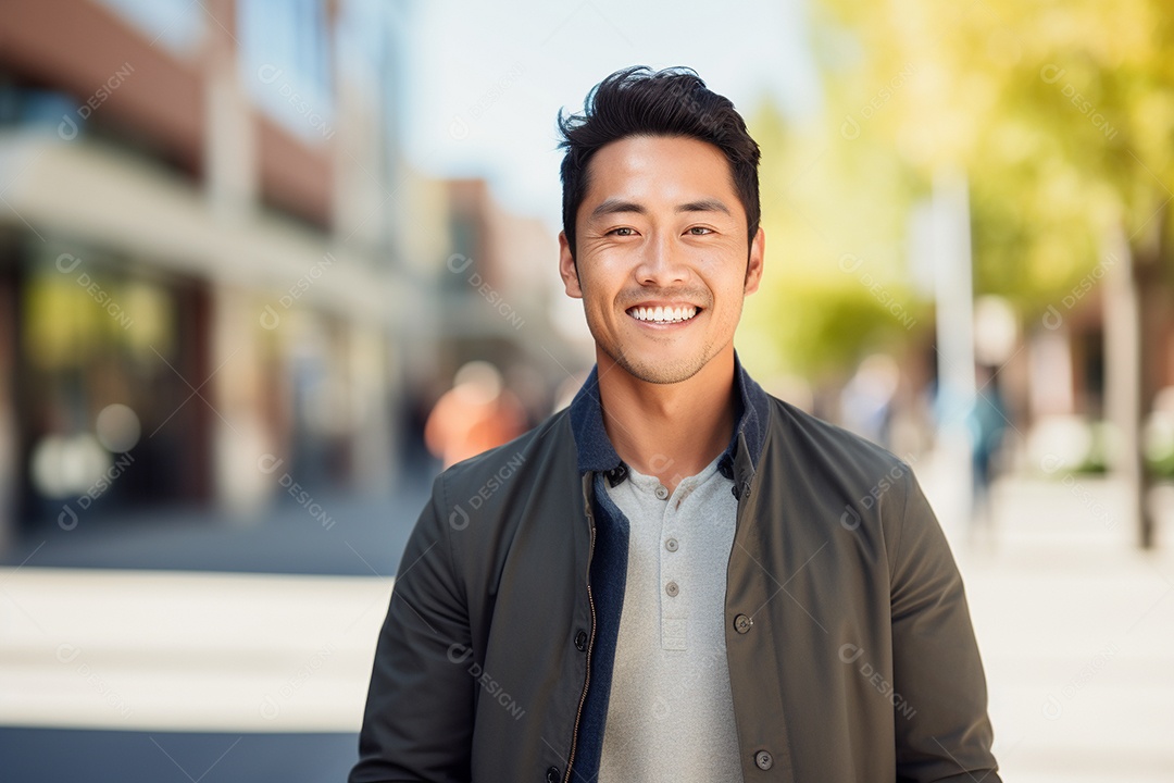 Lindo homem asiático