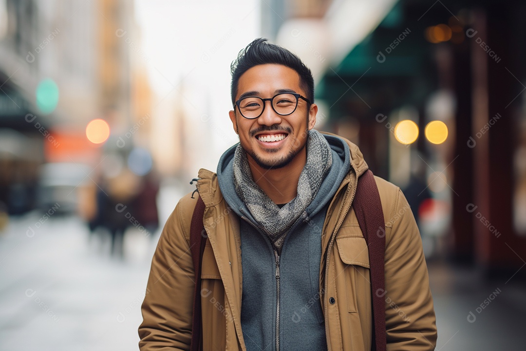 Lindo homem asiático