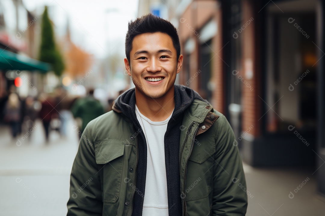 Lindo homem asiático