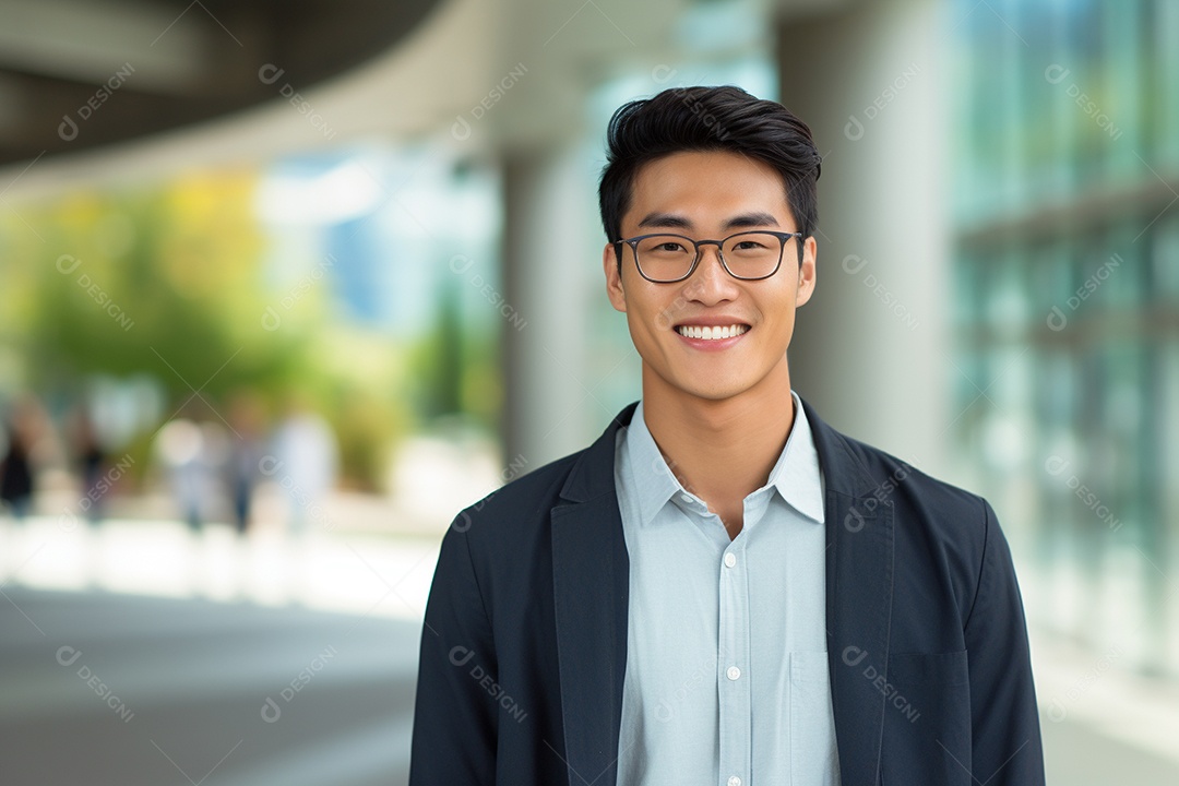 Lindo homem asiático