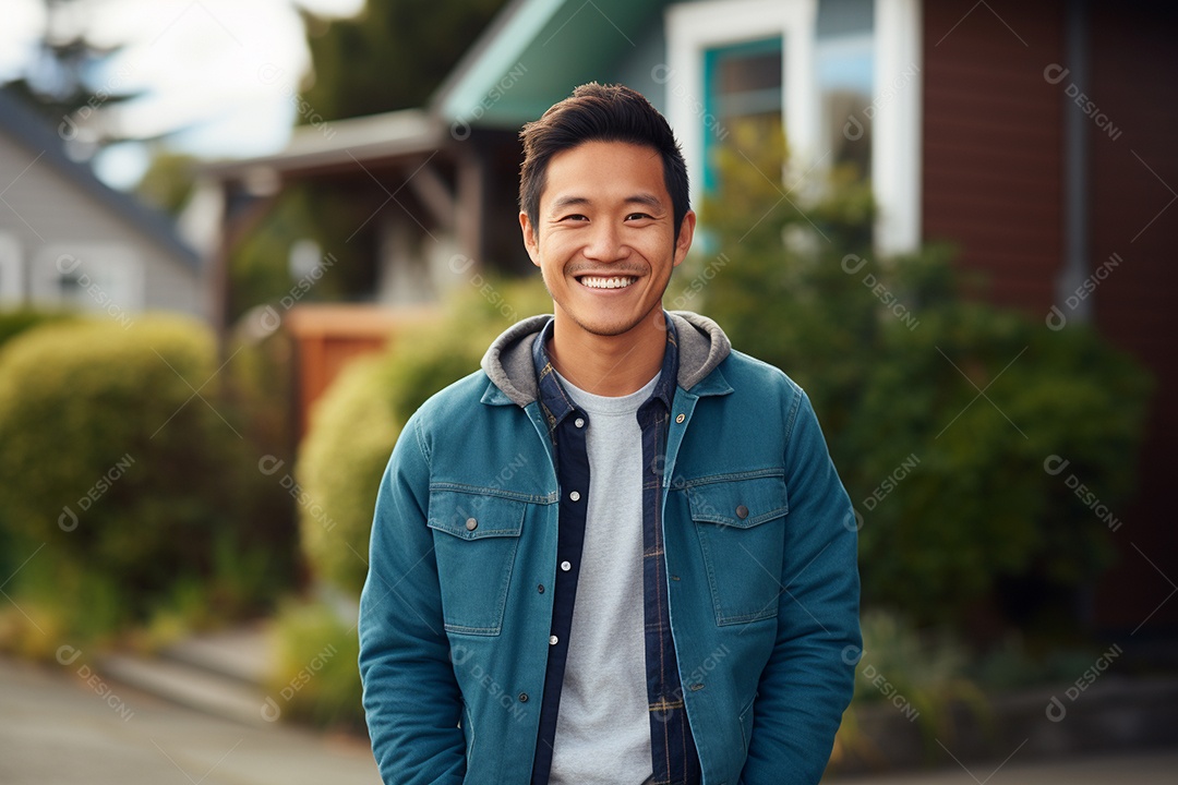 Lindo homem asiático