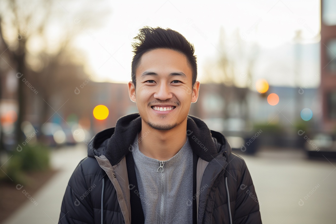 Lindo homem asiático