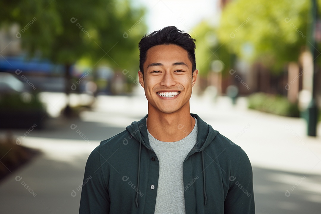 Lindo homem asiático