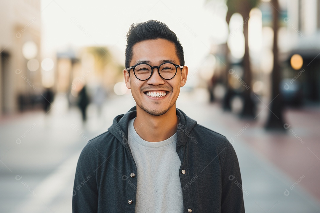 Lindo homem asiático