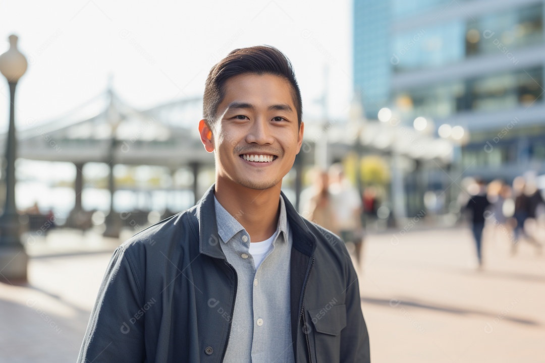 Lindo homem asiático