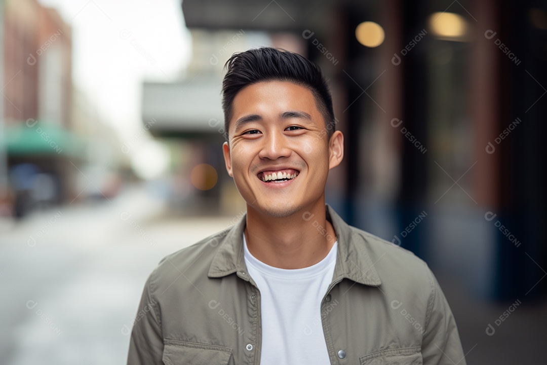 Lindo homem asiático