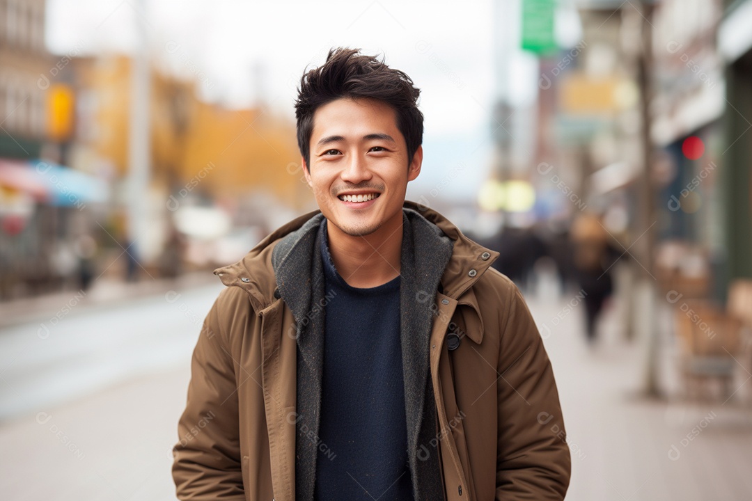 Lindo homem asiático