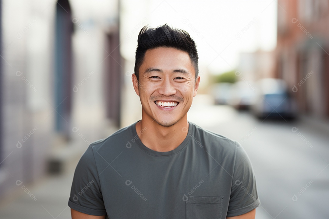 Lindo homem asiático