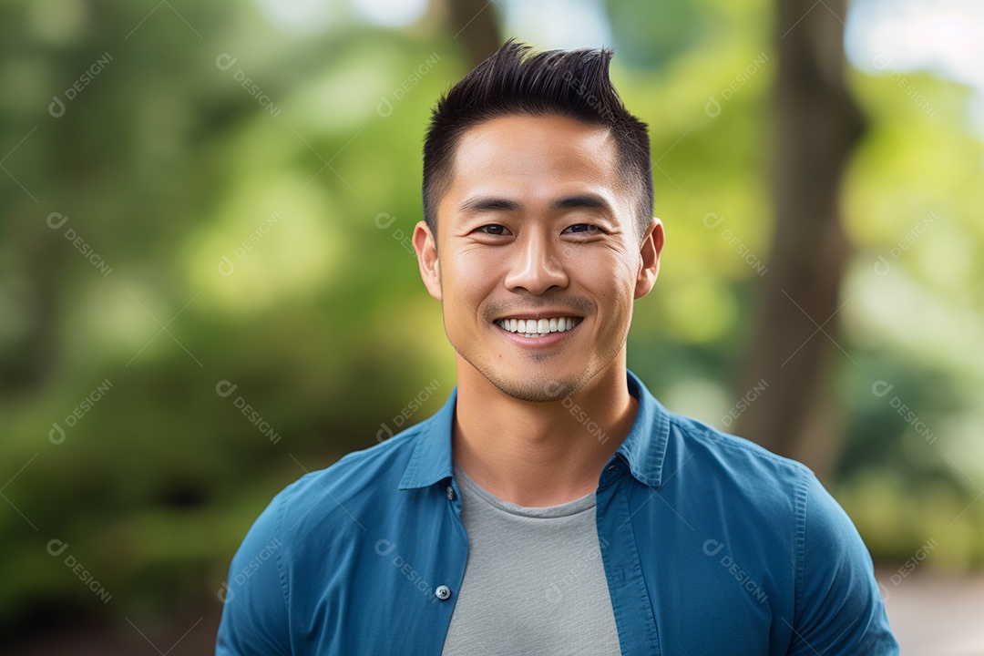 Lindo homem asiático