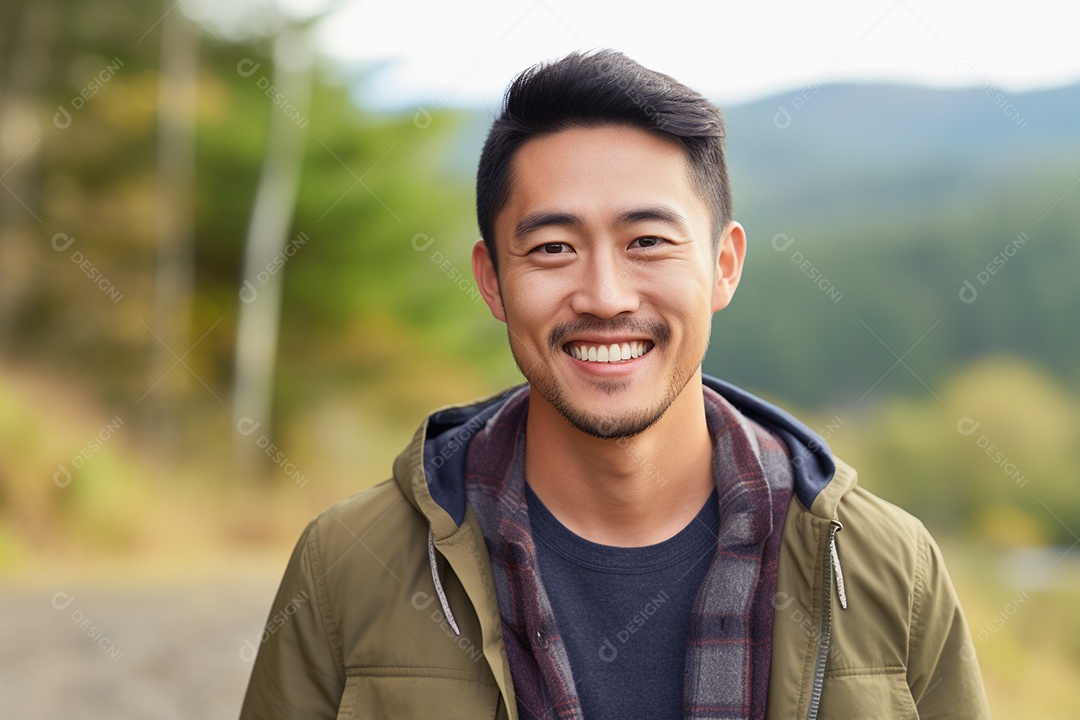 Lindo homem asiático