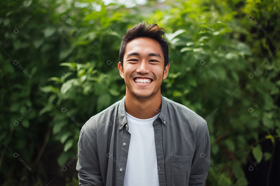 Lindo homem asiático