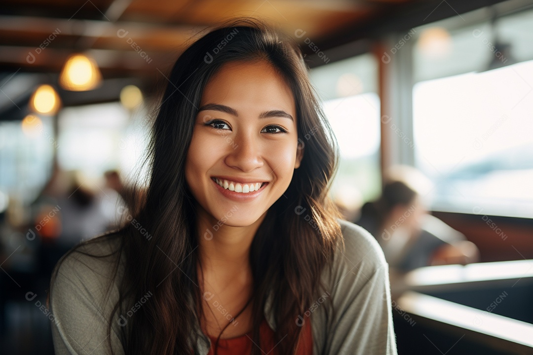 Linda mulher asiática