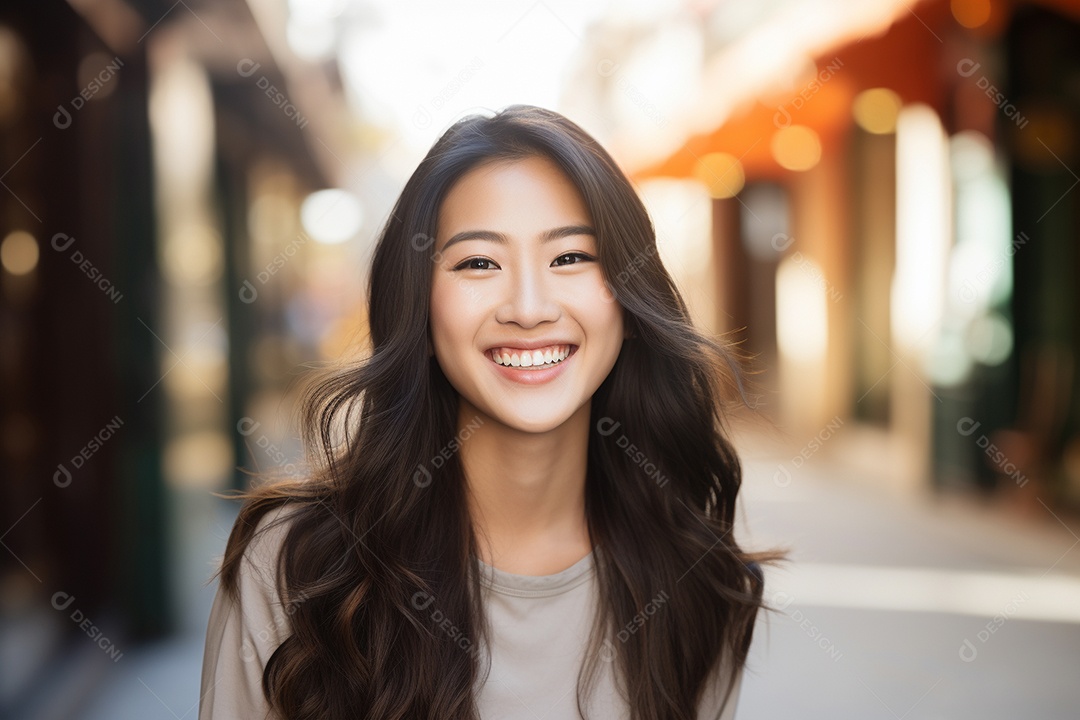 Linda Mulher Asiática