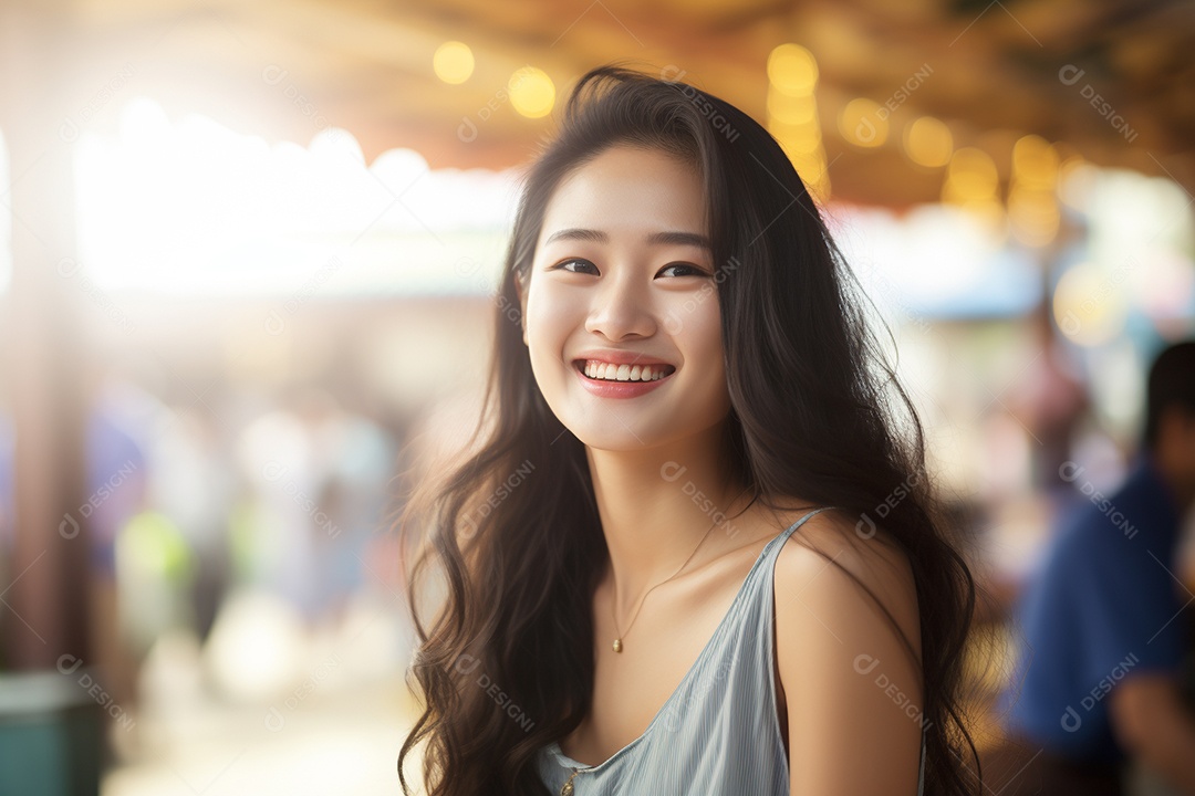 Linda Mulher Asiática