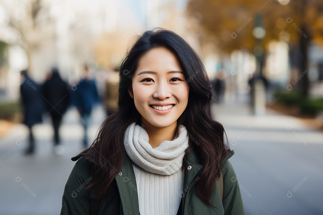 Linda Mulher Asiática