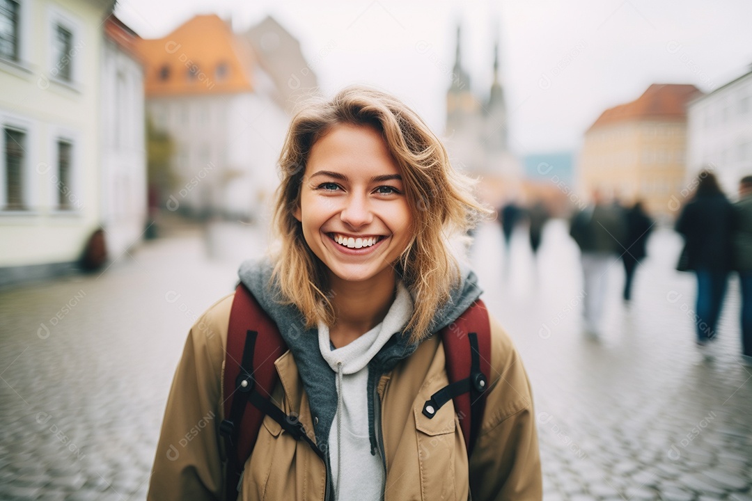 Linda mulher europeia