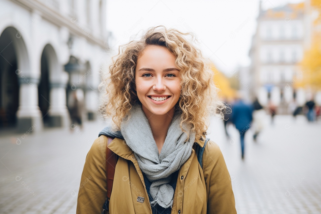 Linda mulher europeia