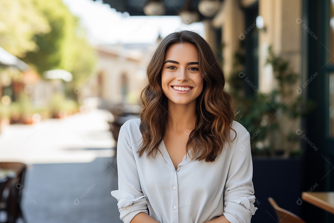 Linda mulher europeia