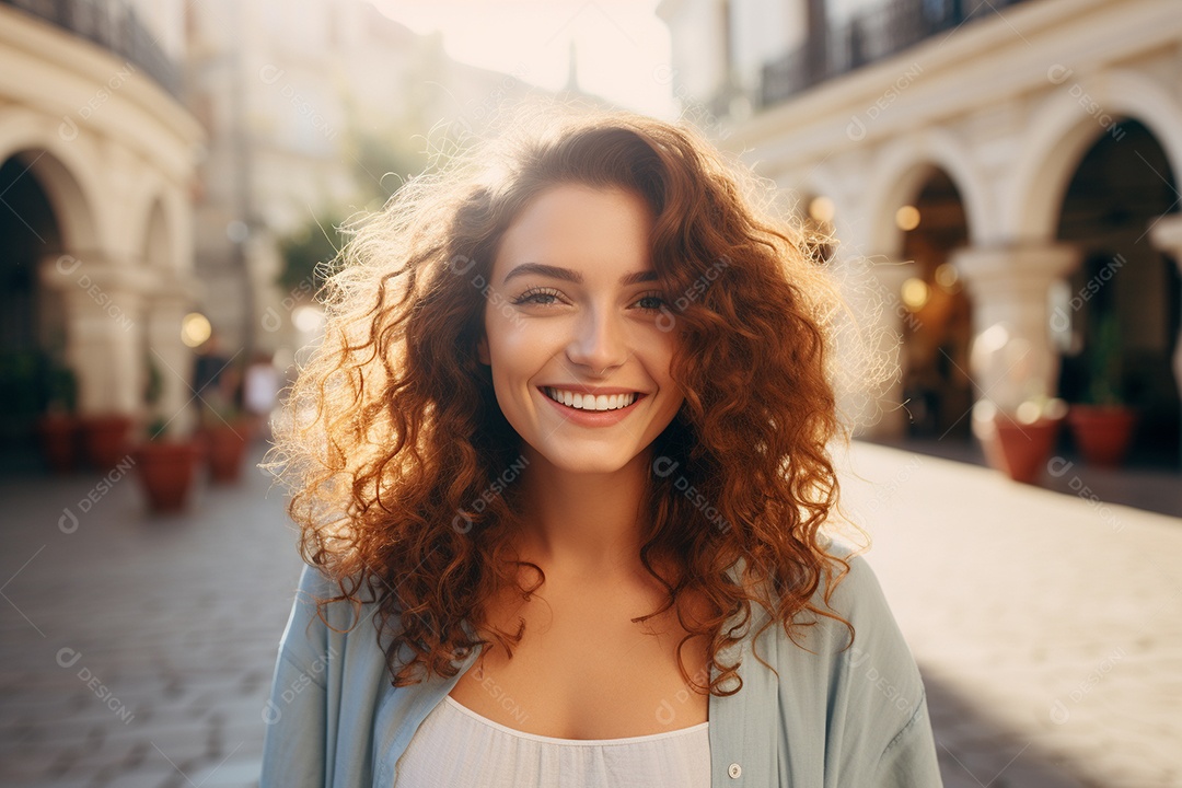 Linda mulher europeia