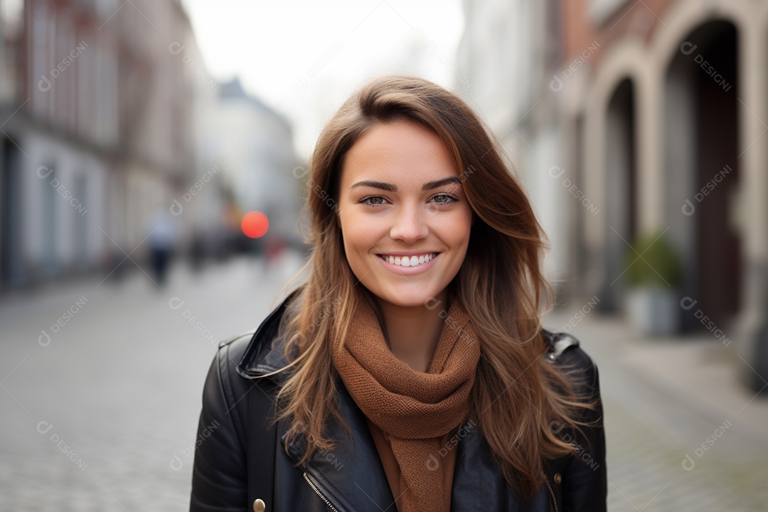 Linda mulher europeia