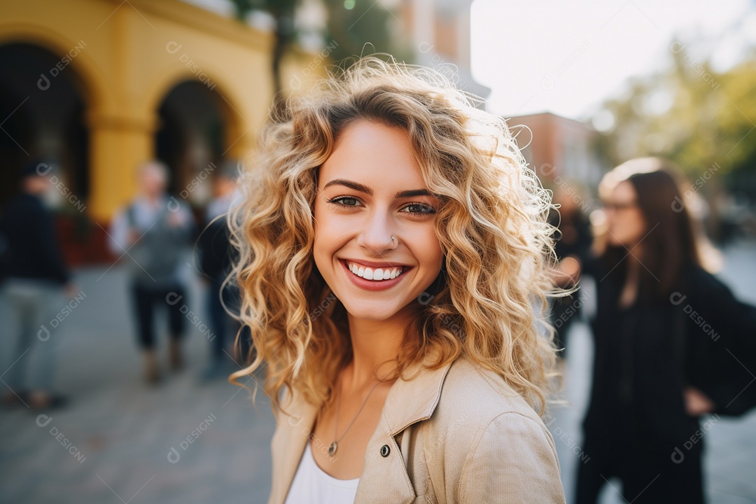 Linda mulher europeia