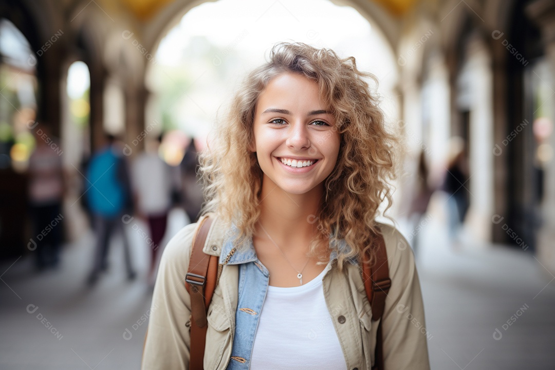 Linda mulher europeia