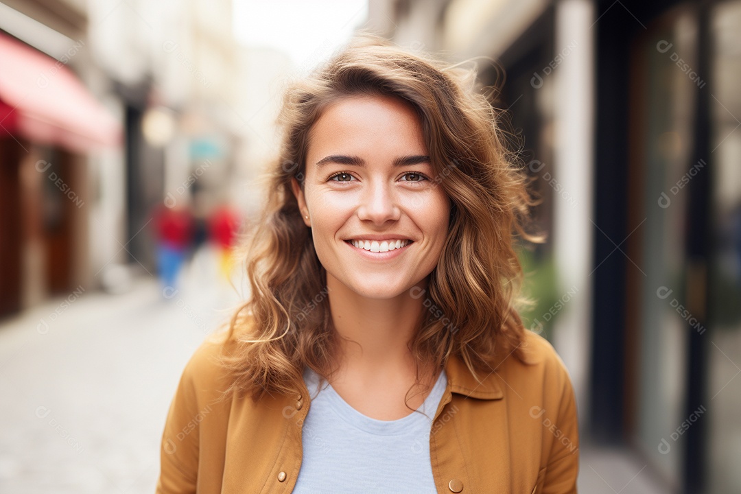 Linda mulher europeia