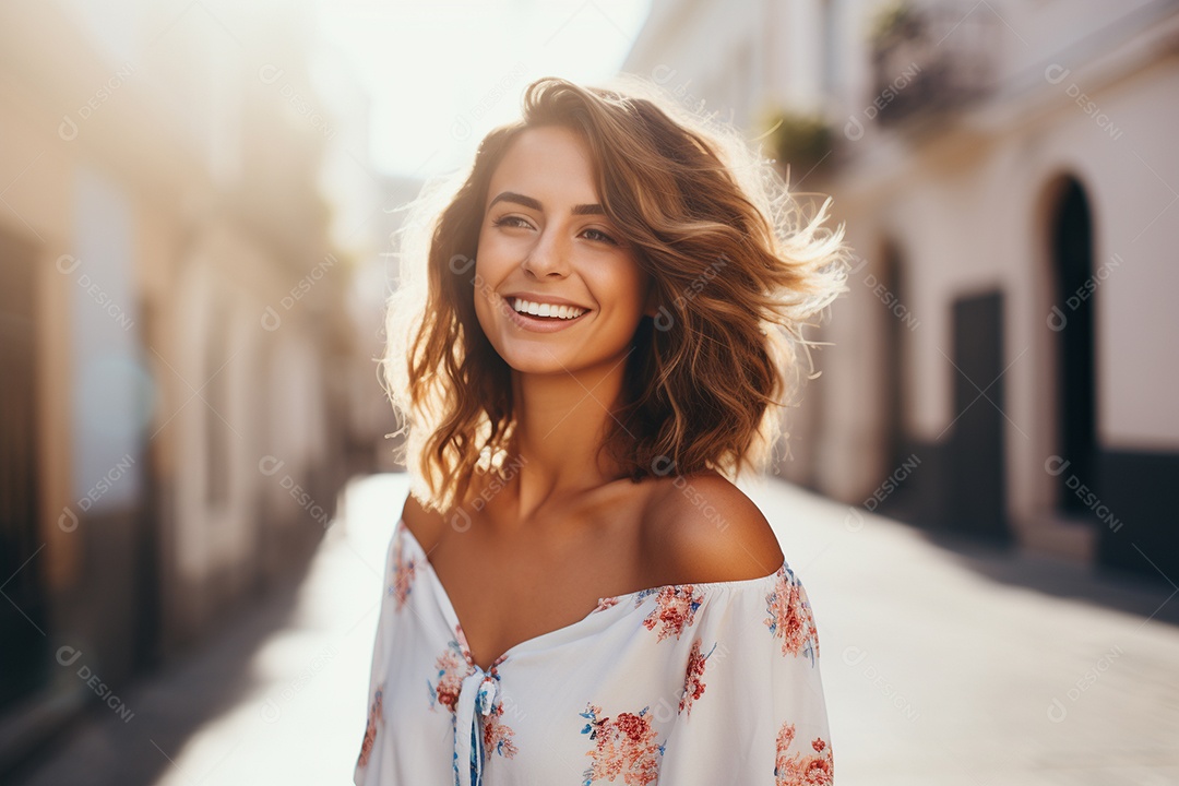 Linda mulher europeia