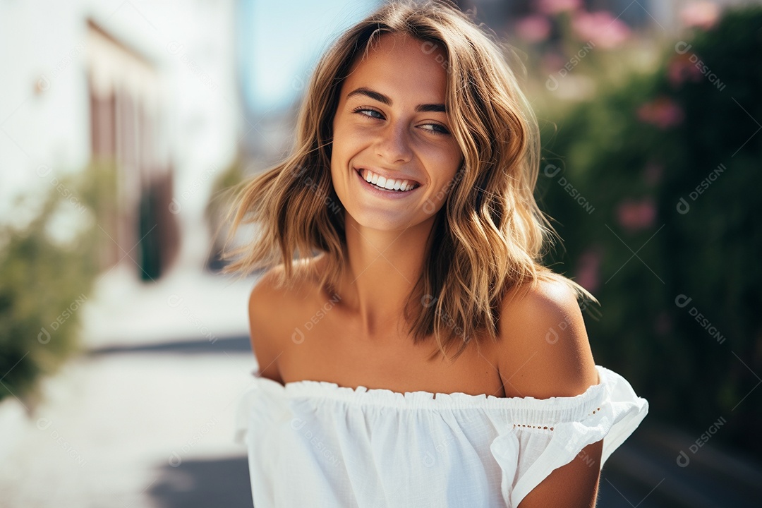 Linda mulher europeia