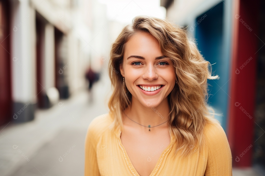 Linda mulher europeia