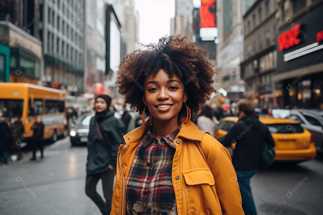 Mulher turista de Nova York