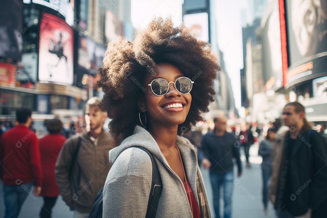 Mulher turista de Nova York