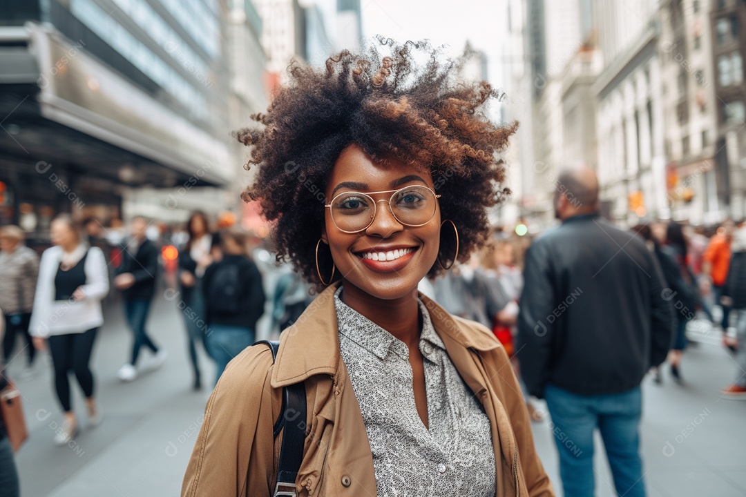 Mulher turista de Nova York