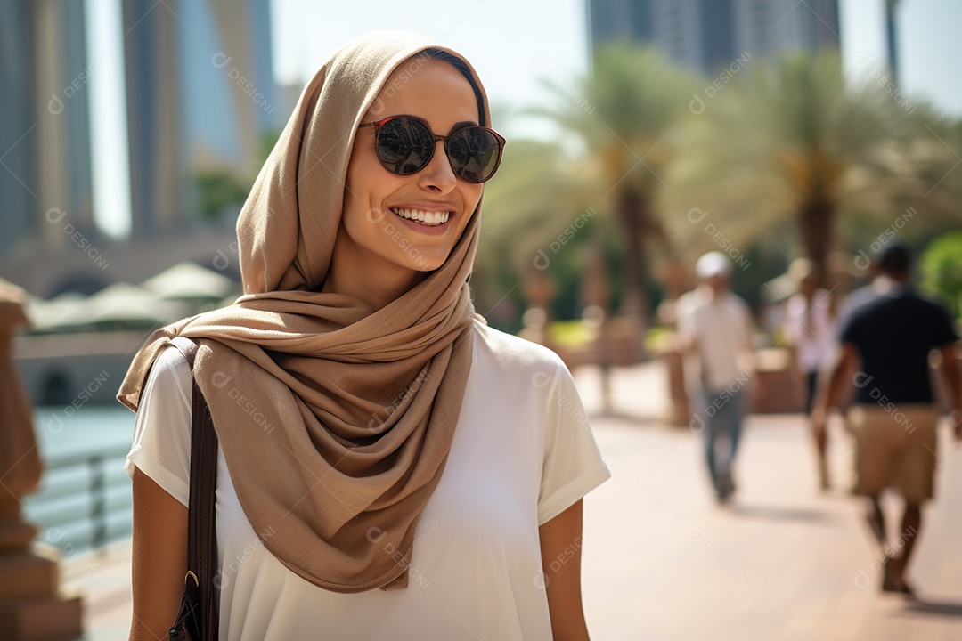 Mulher turística de Dubai