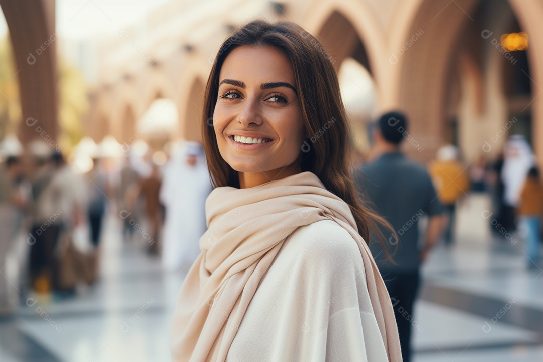 Mulher turística de Dubai