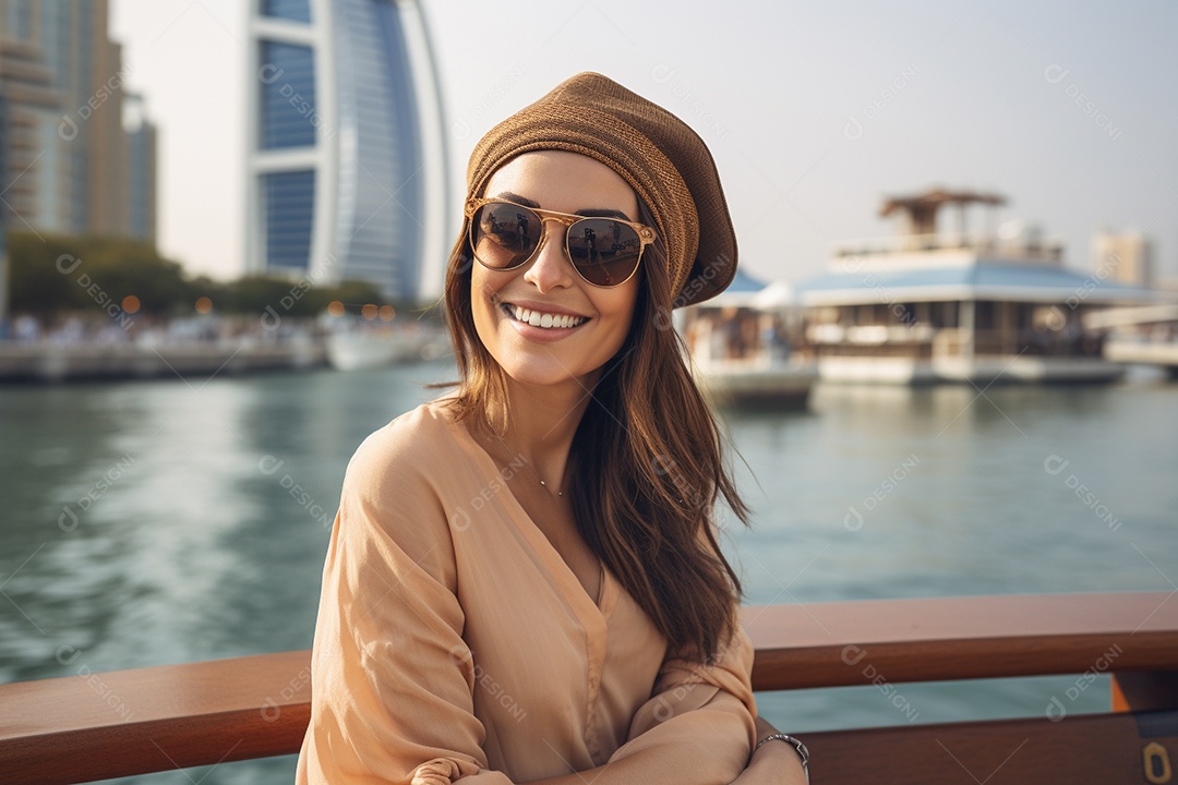 Mulher turística de Dubai