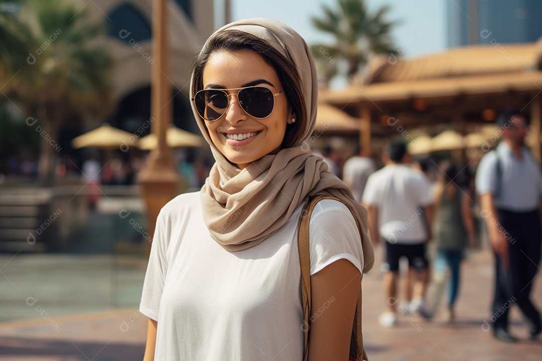 Mulher turística de Dubai