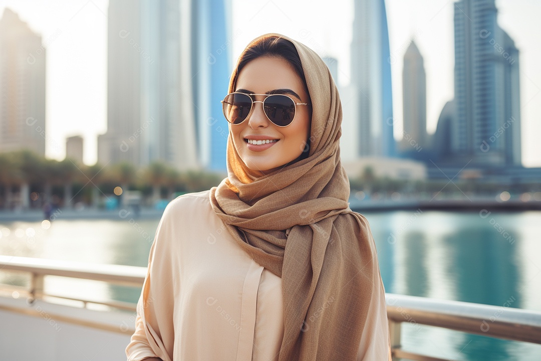 Mulher turística de Dubai